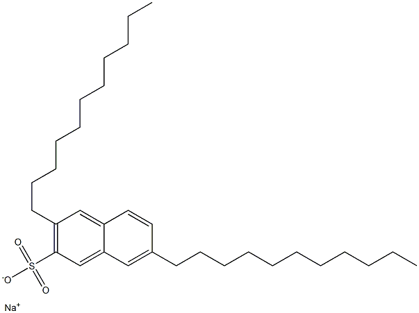 3,7-Diundecyl-2-naphthalenesulfonic acid sodium salt 구조식 이미지