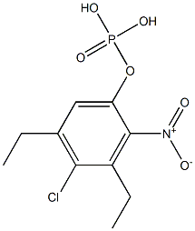 Phosphoric acid diethyl(2-nitro-4-chlorophenyl) ester 구조식 이미지