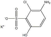 3-Amino-2-chloro-6-hydroxybenzenesulfonic acid potassium salt 구조식 이미지