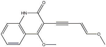 3-(4-Methoxy-3-buten-1-yn-1-yl)-4-methoxyquinolin-2(1H)-one 구조식 이미지