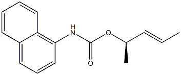 (-)-N-(1-Naphtyl)carbamic acid (R)-3-pentene-2-yl ester Structure