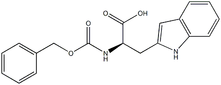 (R)-2-(Benzyloxycarbonylamino)-3-(1H-indol-2-yl)propionic acid Structure