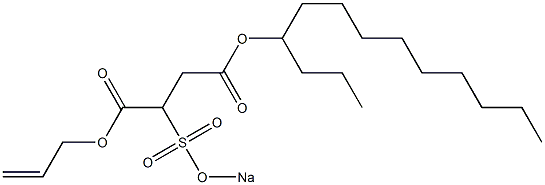 2-(Sodiosulfo)succinic acid 4-tridecyl 1-(2-propenyl) ester Structure