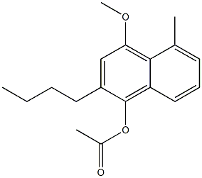 1-Acetoxy-2-butyl-4-methoxy-5-methylnaphthalene 구조식 이미지