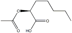 [S,(-)]-2-Acetyloxyheptanoic acid Structure