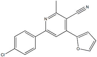 4-(2-Furyl)-6-(4-chlorophenyl)-3-cyano-2-methylpyridine 구조식 이미지
