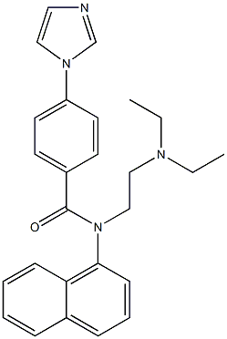 4-(1H-Imidazol-1-yl)-N-(1-naphthalenyl)-N-(2-diethylaminoethyl)benzamide Structure