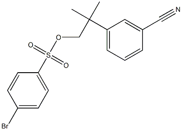 4-Bromobenzenesulfonic acid 2-methyl-2-(3-cyanophenyl)propyl ester Structure