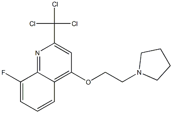 2-Trichloromethyl-4-[2-(1-pyrrolidinyl)ethoxy]-8-fluoroquinoline Structure
