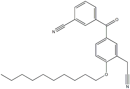 2-(Decyloxy)-5-[3-cyanobenzoyl]benzeneacetonitrile Structure