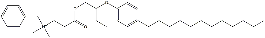 N,N-Dimethyl-N-benzyl-N-[2-[[2-(4-dodecylphenyloxy)butyl]oxycarbonyl]ethyl]aminium Structure