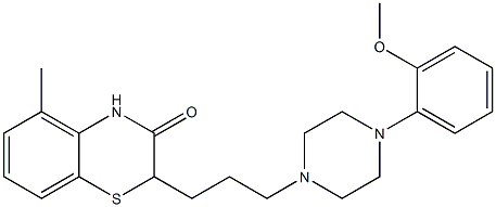 2-[3-[4-(2-Methoxyphenyl)piperazin-1-yl]propyl]-5-methyl-2H-1,4-benzothiazin-3(4H)-one 구조식 이미지