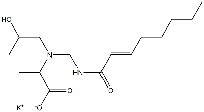 2-[N-(2-Hydroxypropyl)-N-(2-octenoylaminomethyl)amino]propionic acid potassium salt Structure