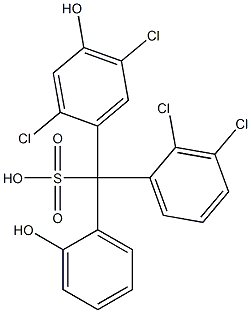(2,3-Dichlorophenyl)(2,5-dichloro-4-hydroxyphenyl)(2-hydroxyphenyl)methanesulfonic acid Structure