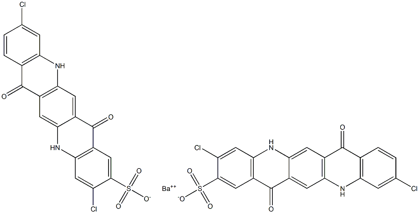 Bis[3,10-dichloro-5,7,12,14-tetrahydro-7,14-dioxoquino[2,3-b]acridine-2-sulfonic acid]barium salt 구조식 이미지