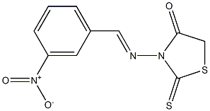 2-Thioxo-3-[[(3-nitrophenyl)methylene]amino]thiazolidin-4-one 구조식 이미지