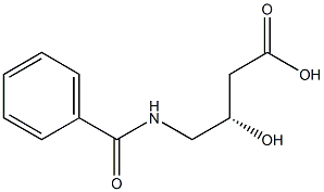 [S,(+)]-4-Benzoylamino-3-hydroxybutyric acid 구조식 이미지