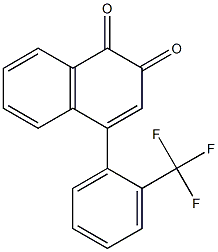 4-(2-Trifluoromethylphenyl)naphthalene-1,2-dione Structure