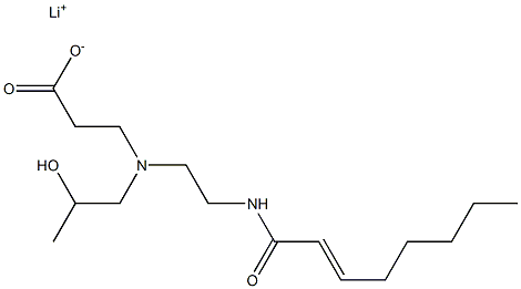 3-[N-(2-Hydroxypropyl)-N-[2-(2-octenoylamino)ethyl]amino]propionic acid lithium salt 구조식 이미지