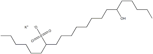 16-Hydroxyhenicosane-7-sulfonic acid potassium salt Structure