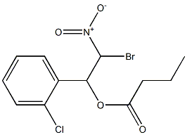 1-(2-Chlorophenyl)-2-bromo-2-nitro-1-butyryloxyethane Structure