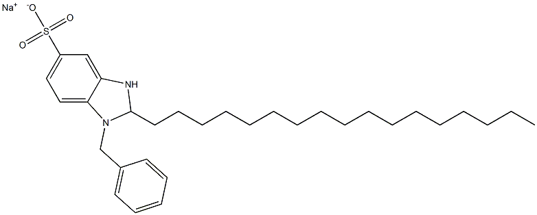 1-Benzyl-2,3-dihydro-2-heptadecyl-1H-benzimidazole-5-sulfonic acid sodium salt 구조식 이미지