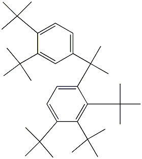 2-(2,3,4-Tri-tert-butylphenyl)-2-(3,4-di-tert-butylphenyl)propane Structure