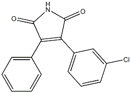 2-(3-Chlorophenyl)-3-phenylmaleimide Structure