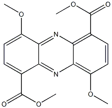 4,9-Dimethoxy-1,6-phenazinedicarboxylic acid dimethyl ester Structure