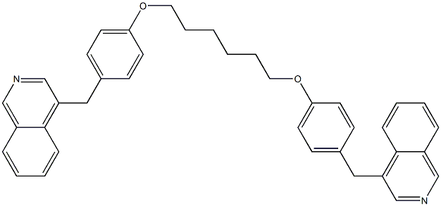 1,6-Bis[4-(4-isoquinolylmethyl)phenoxy]hexane Structure