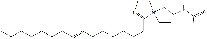 1-[2-(Acetylamino)ethyl]-1-ethyl-2-(7-pentadecenyl)-2-imidazoline-1-ium Structure