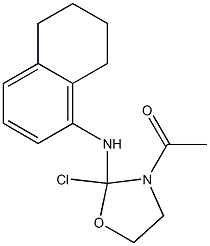 3-Acetyl-2-chloro-2-(5,6,7,8-tetrahydronaphthalen-1-ylamino)oxazolidine Structure