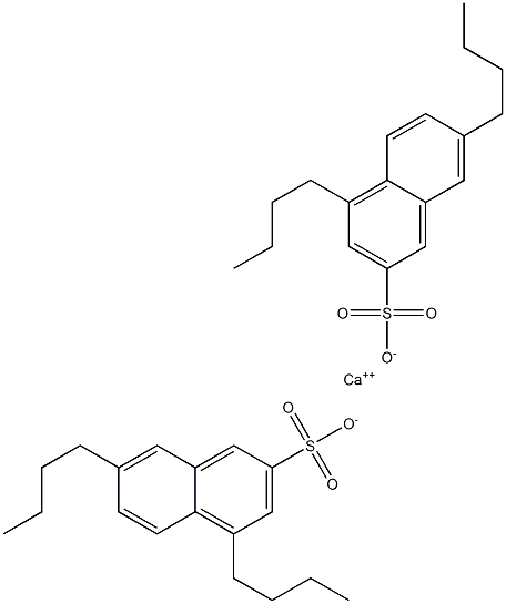 Bis(4,7-dibutyl-2-naphthalenesulfonic acid)calcium salt Structure
