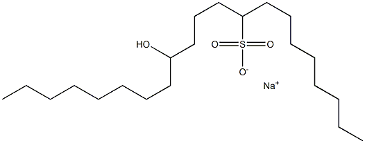 13-Hydroxyhenicosane-9-sulfonic acid sodium salt Structure