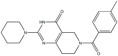 2-Piperidino-6-(4-methylbenzoyl)-5,6,7,8-tetrahydropyrido[4,3-d]pyrimidin-4(3H)-one 구조식 이미지