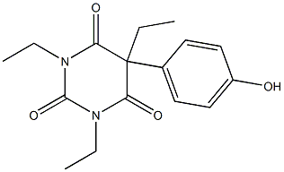 5-Ethyl-5-(4-hydroxyphenyl)-1-ethyl-3-ethylpyrimidine-2,4,6(1H,3H,5H)-trione Structure