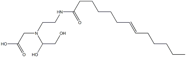 N-(1,2-Dihydroxyethyl)-N-[2-(7-tridecenoylamino)ethyl]aminoacetic acid 구조식 이미지