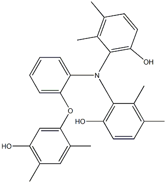 N,N-Bis(6-hydroxy-2,3-dimethylphenyl)-2-(5-hydroxy-2,4-dimethylphenoxy)benzenamine 구조식 이미지