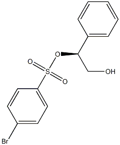 (+)-p-Bromobenzenesulfonic acid (S)-1-phenyl-2-hydroxyethyl ester 구조식 이미지