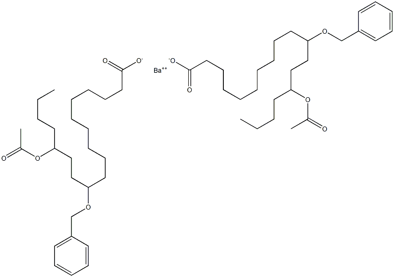 Bis(11-benzyloxy-14-acetyloxystearic acid)barium salt 구조식 이미지