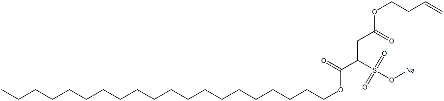 2-(Sodiosulfo)succinic acid 1-icosyl 4-(3-butenyl) ester 구조식 이미지
