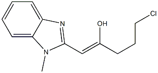 2-(5-Chloro-2-hydroxy-1-pentenyl)-1-methyl-1H-benzimidazole Structure