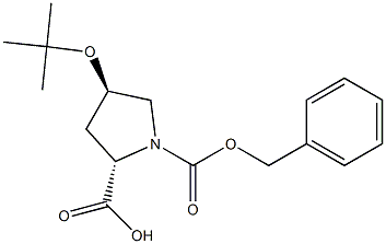 (2S,4R)-4-tert-Butoxy-1,2-pyrrolidinedicarboxylic acid 1-benzyl ester 구조식 이미지