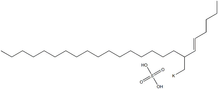 Sulfuric acid 2-(1-hexenyl)nonadecyl=potassium ester salt 구조식 이미지