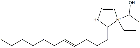 1-Ethyl-1-(1-hydroxyethyl)-2-(4-undecenyl)-4-imidazoline-1-ium Structure