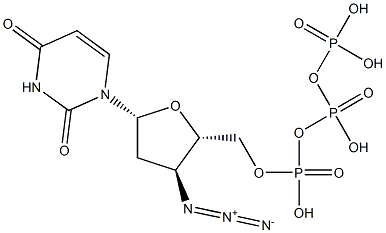 3'-Azido-2',3'-dideoxyuridine 5'-triphosphoric acid Structure