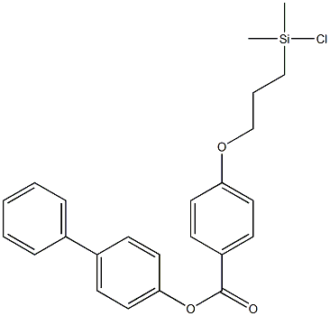 4-[3-(Chlorodimethylsilyl)propoxy]benzoic acid 1,1'-biphenyl-4-yl ester Structure