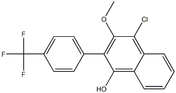 4-Chloro-3-methoxy-2-[4-(trifluoromethyl)phenyl]-1-naphthol Structure