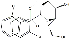 1-O,5-O:2-O,4-O-Bis(2-chlorobenzylidene)-L-glucitol 구조식 이미지