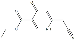 6-(Cyanomethyl)-4-oxo-1,4-dihydropyridine-3-carboxylic acid ethyl ester 구조식 이미지